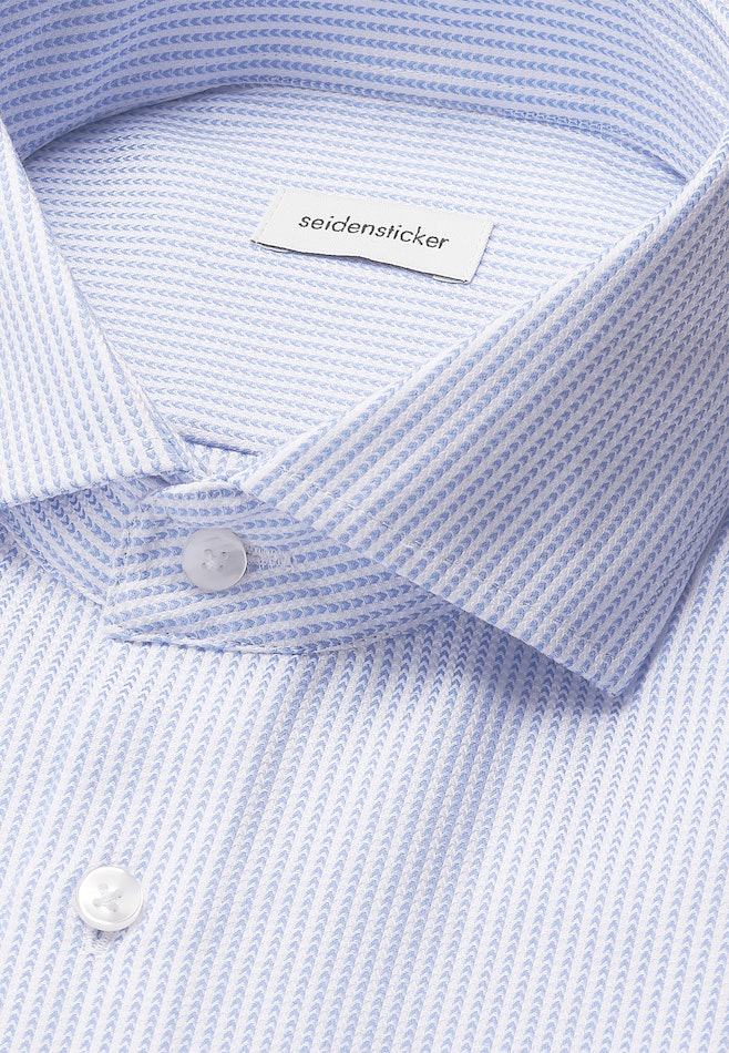 Regular Business Hemd Struktur in Mittelblau | Seidensticker Onlineshop