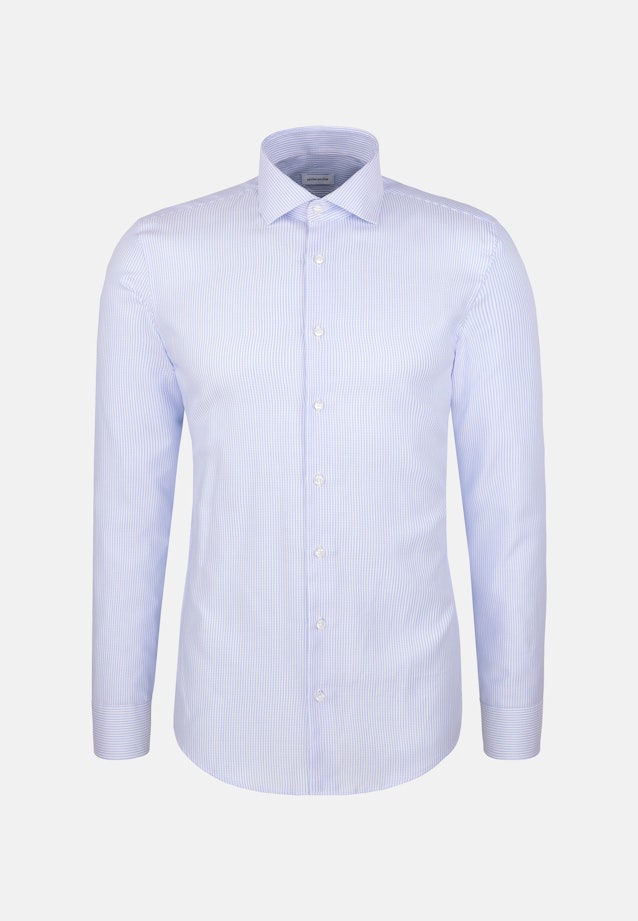 Regular Business Hemd Struktur in Mittelblau |  Seidensticker Onlineshop