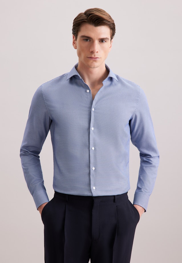 Slim Chemise d'affaires Structure in Bleu Foncé |  Seidensticker Onlineshop