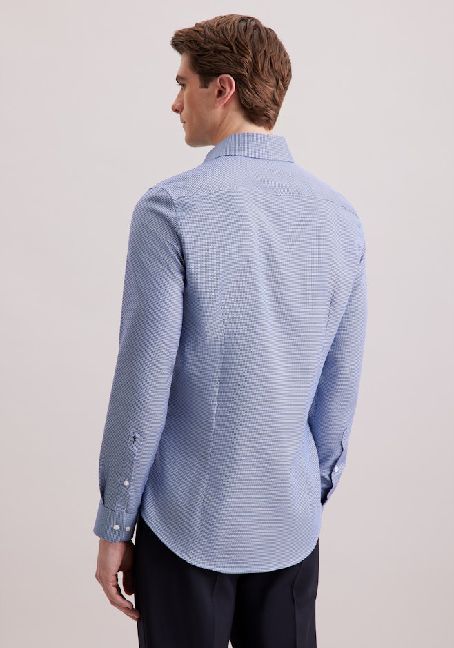 Slim Business Hemd Struktur in Dunkelblau | Seidensticker Onlineshop