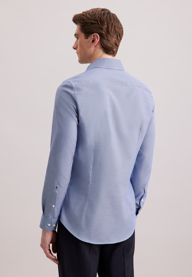 Slim Business Hemd Struktur in Dunkelblau | Seidensticker Onlineshop