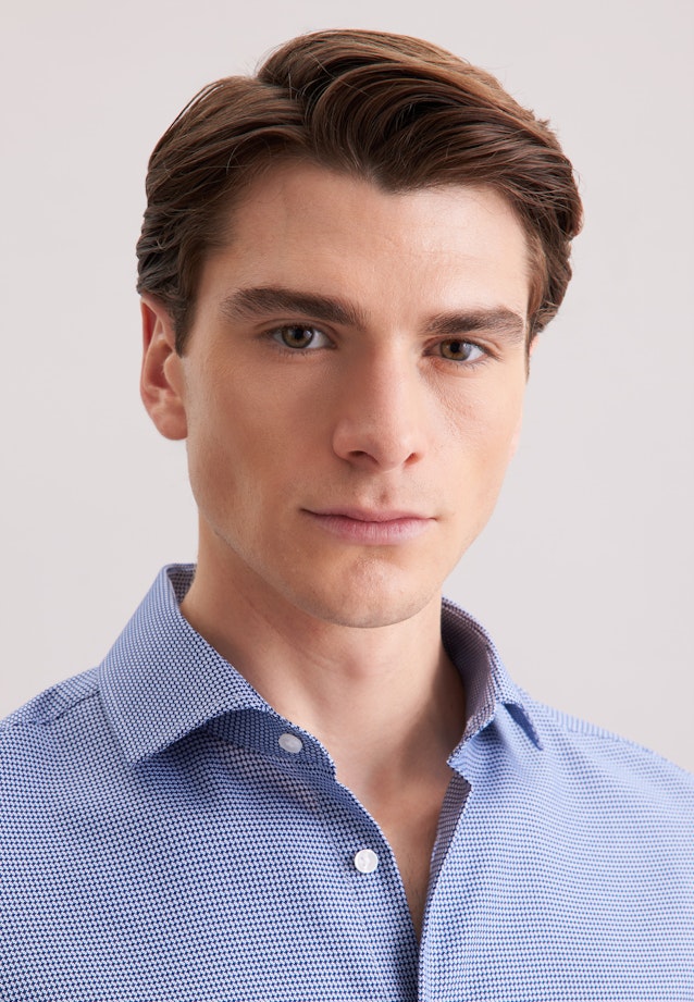 Slim Chemise d'affaires Structure in Bleu Foncé |  Seidensticker Onlineshop