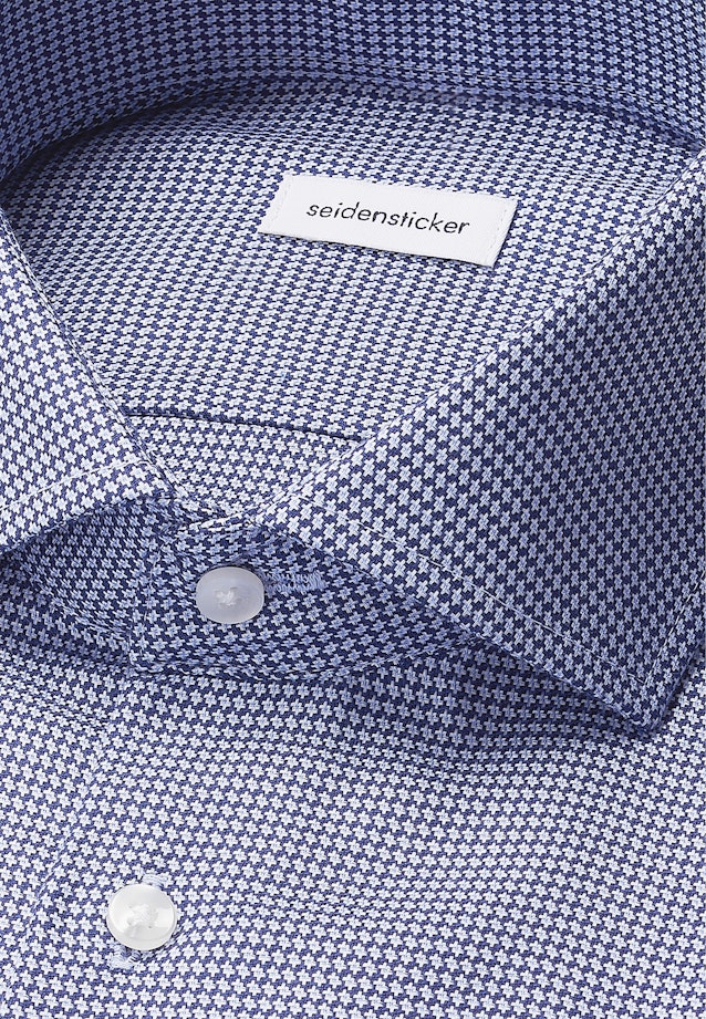 Slim Business Hemd Struktur in Dunkelblau |  Seidensticker Onlineshop