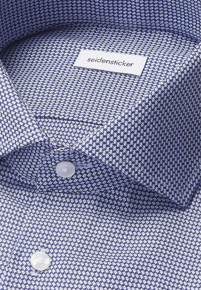 Slim Business Hemd Struktur in Dunkelblau | Seidensticker Onlineshop