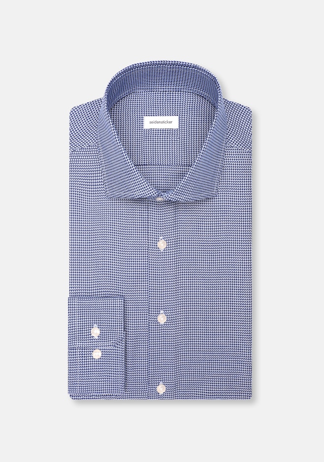 Slim Chemise d'affaires Structure dans Bleu Foncé | Boutique en ligne Seidensticker
