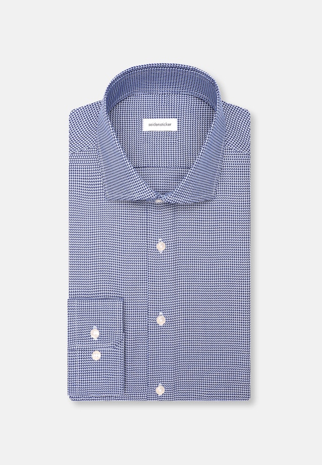 Slim Business Hemd Struktur in Dunkelblau |  Seidensticker Onlineshop