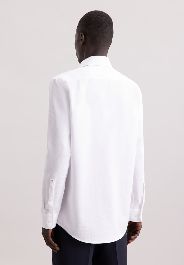 Regular Business shirt Pepita in Weiß |  Seidensticker Onlineshop