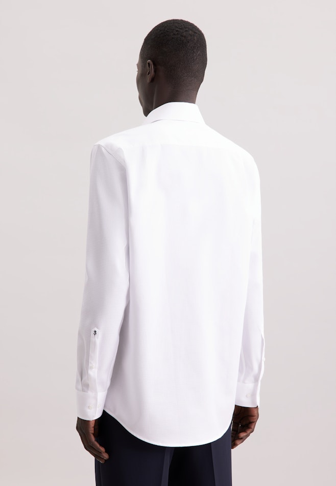 Regular Business shirt Pepita in Weiß | Seidensticker online shop