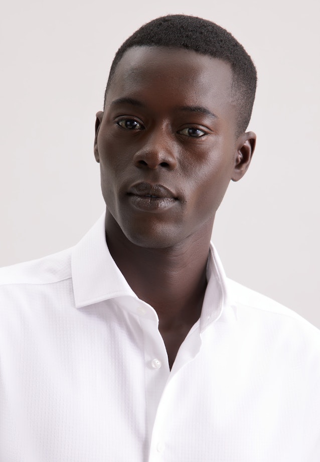 Regular Business Hemd Pepita in Weiß |  Seidensticker Onlineshop