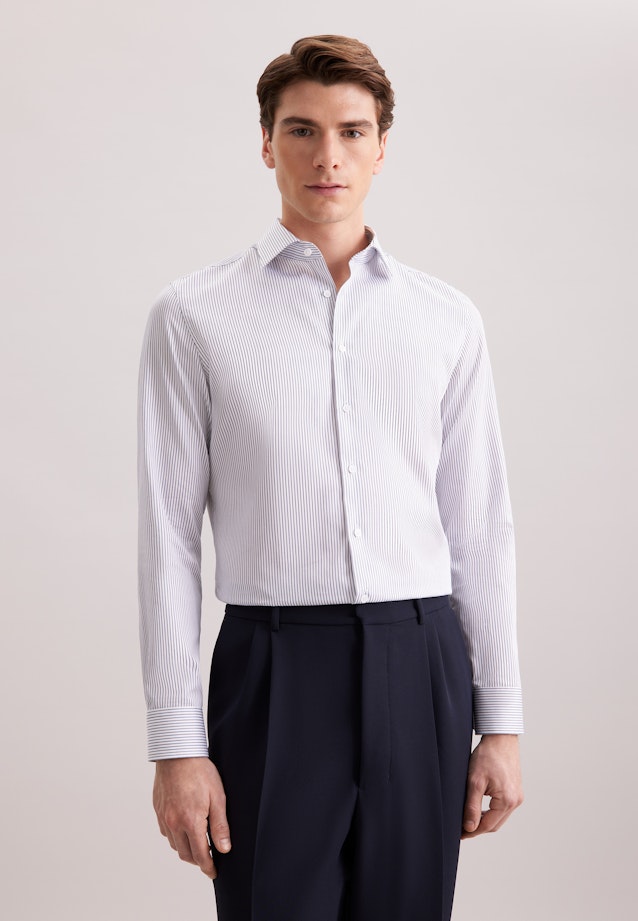 Slim Business shirt Stripes in Dunkelblau |  Seidensticker Onlineshop
