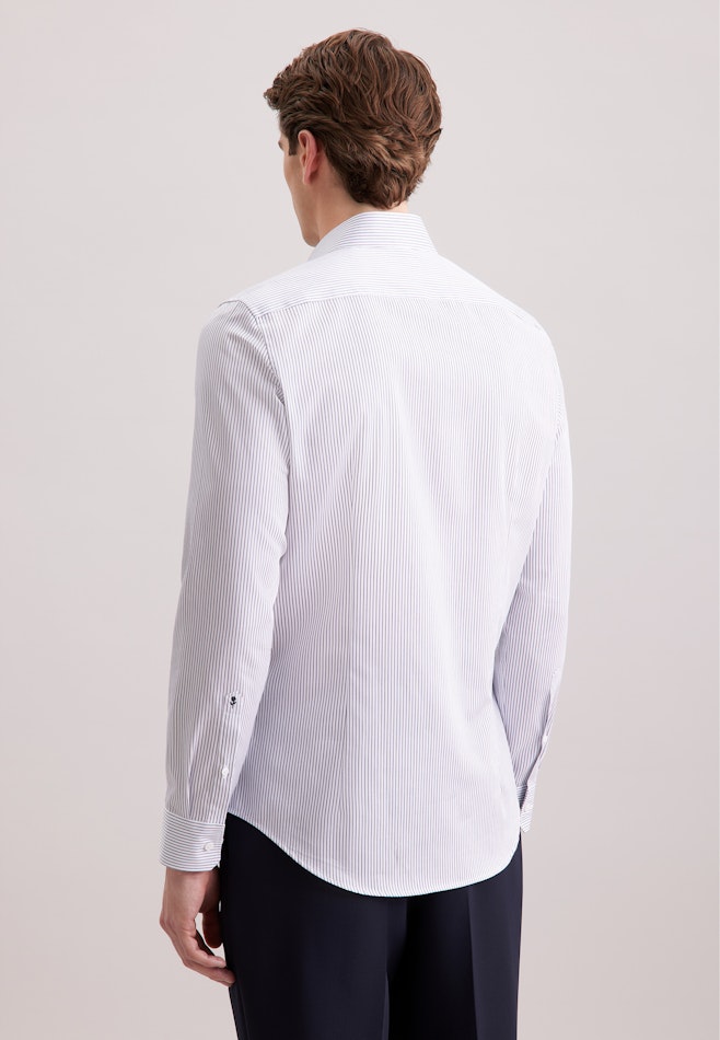 Slim Business Hemd Gestreift in Dunkelblau | Seidensticker Onlineshop