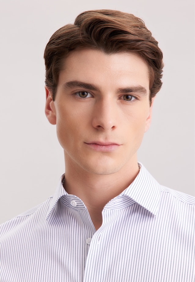 Slim Business Hemd Gestreift in Dunkelblau |  Seidensticker Onlineshop