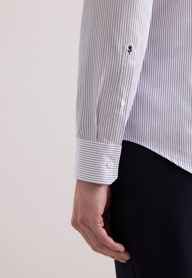 Slim Business Hemd Gestreift in Dunkelblau |  Seidensticker Onlineshop