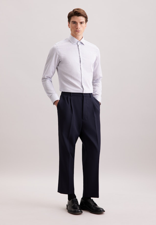 Slim Business Hemd Gestreift in Dunkelblau |  Seidensticker Onlineshop