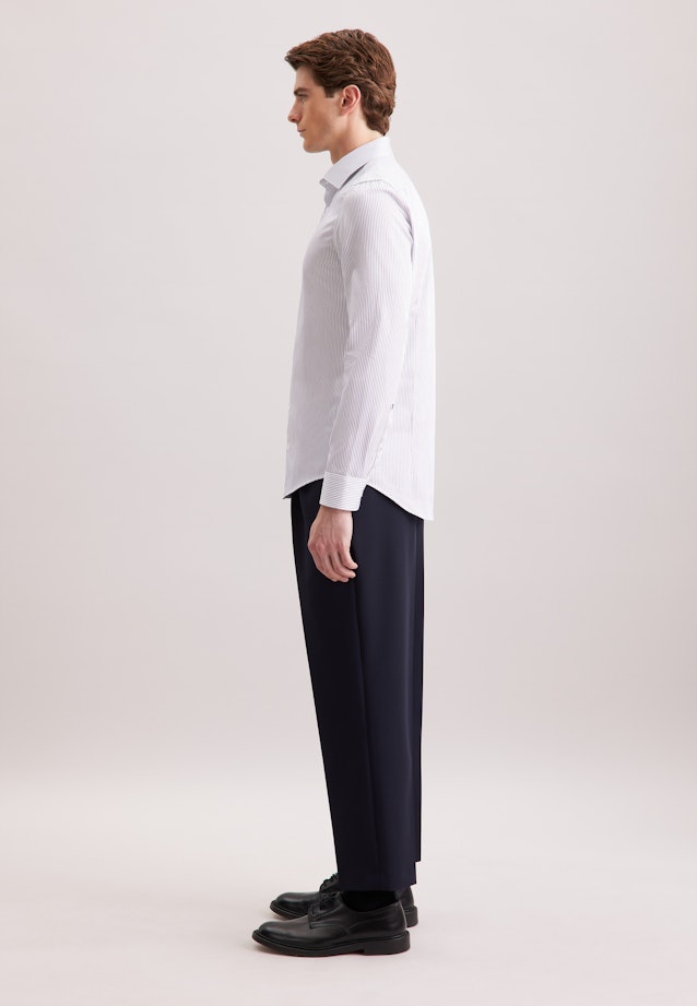 Slim Business Hemd Gestreift in Dunkelblau |  Seidensticker Onlineshop