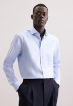 Regular Business shirt Stripes in Mittelblau |  Seidensticker Onlineshop