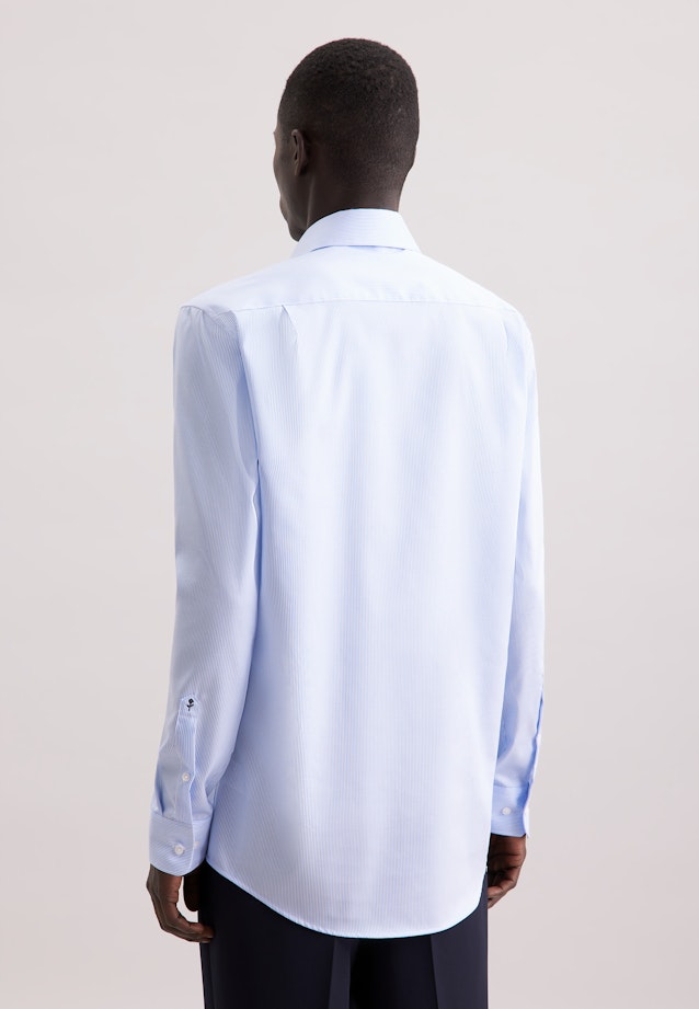Regular Business shirt Stripes in Mittelblau |  Seidensticker Onlineshop