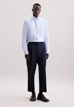 Regular Business shirt Stripes in Mittelblau |  Seidensticker Onlineshop