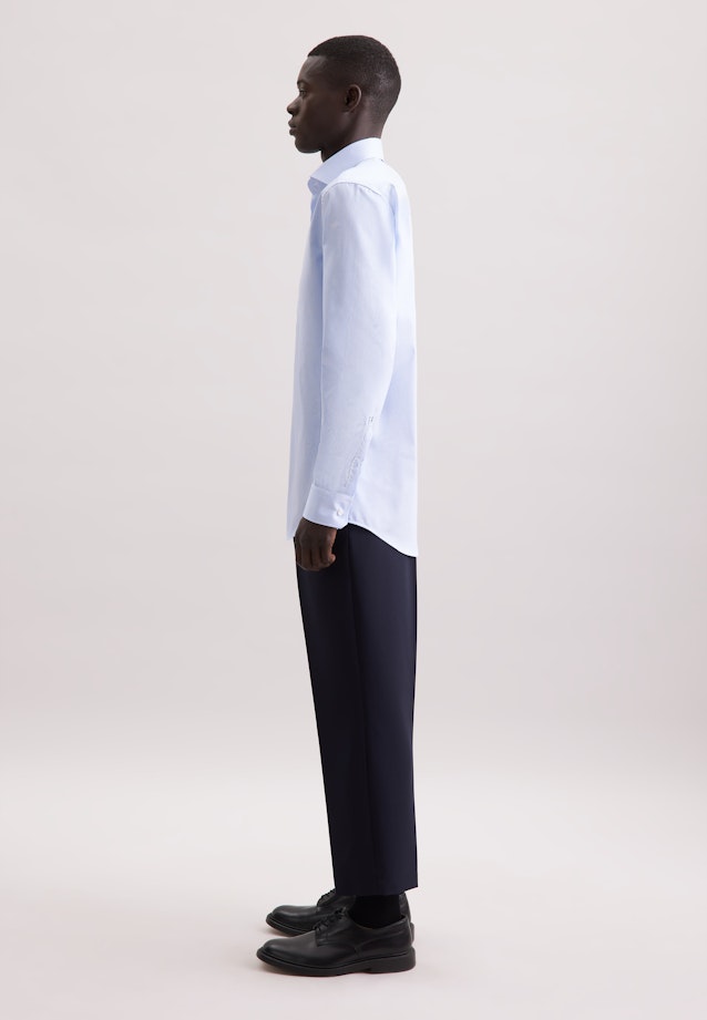 Regular Business shirt Stripes in Mittelblau |  Seidensticker Onlineshop