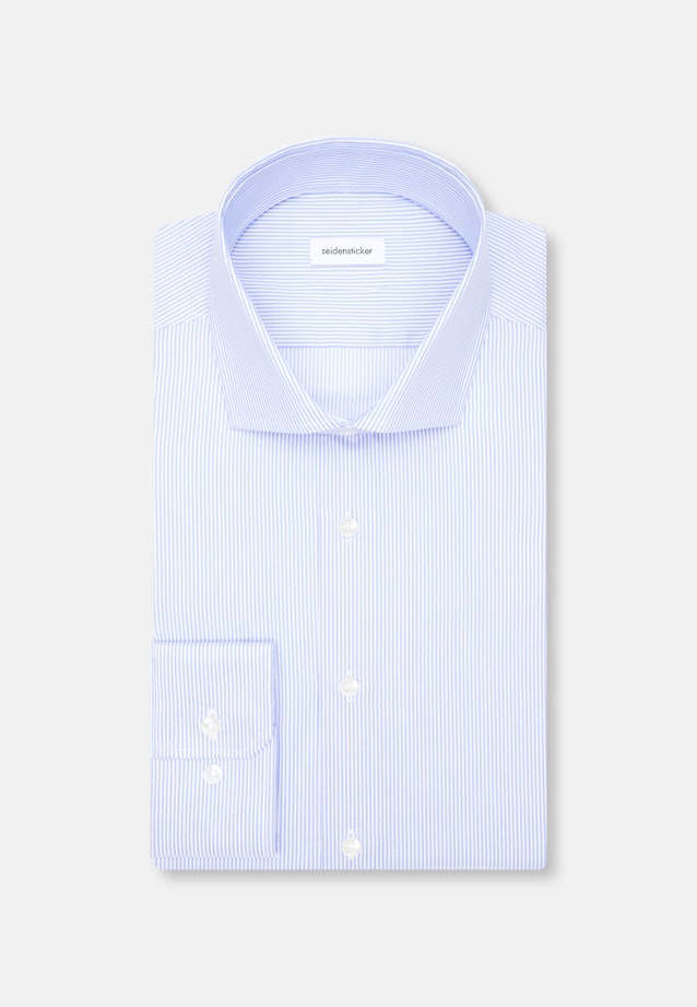Regular Business shirt Stripes in Mittelblau |  Seidensticker Onlineshop