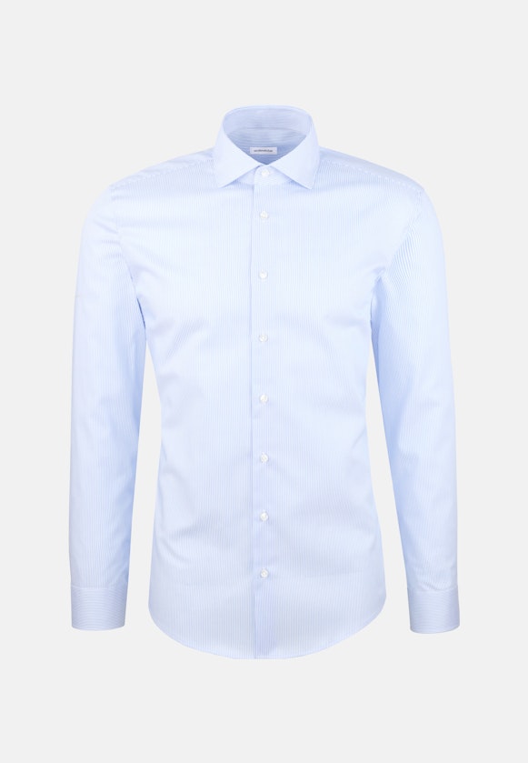 Regular Business shirt Stripes in Mittelblau |  Seidensticker Onlineshop