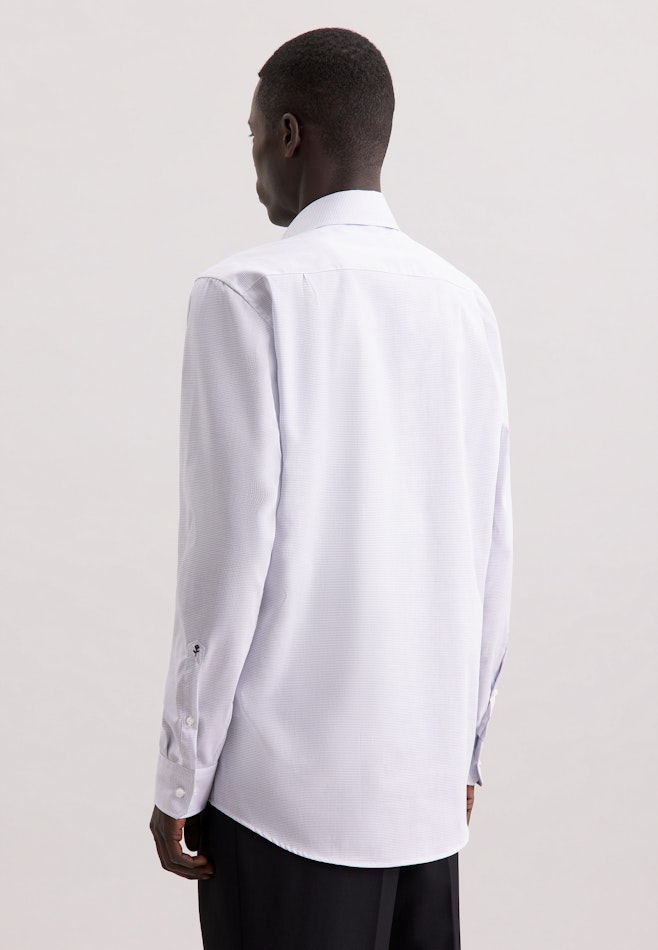 Regular Chemise d'affaires carreaux dans Bleu Foncé | Boutique en ligne Seidensticker