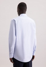 Regular Business shirt Print in Mittelblau |  Seidensticker Onlineshop