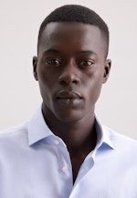 Regular Business Hemd Druck in Mittelblau |  Seidensticker Onlineshop