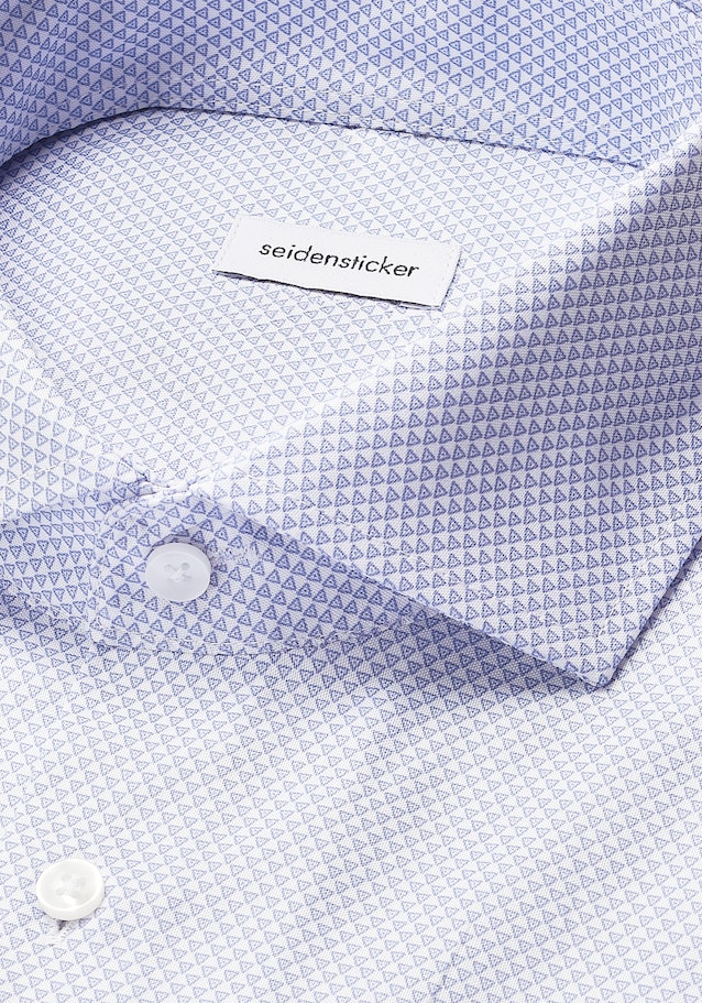 Regular Business Hemd Druck in Mittelblau | Seidensticker Onlineshop