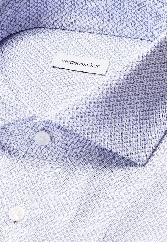 Regular Business shirt Print in Mittelblau |  Seidensticker Onlineshop