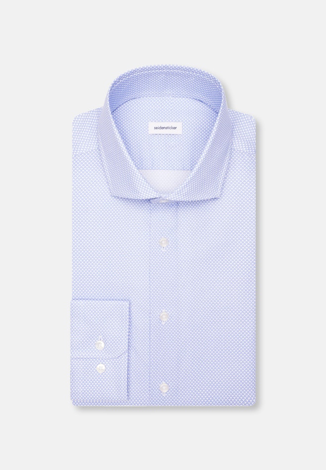 Regular Chemise d'affaires Imprimé dans Bleu Moyen | Boutique en ligne Seidensticker
