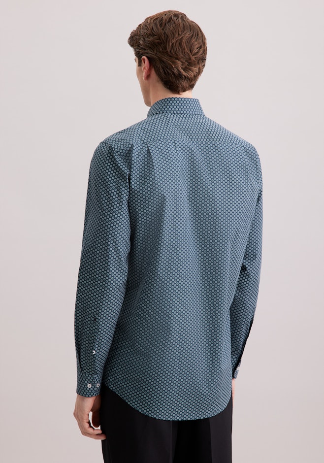 Regular Business Hemd Druck in Grün | Seidensticker Onlineshop