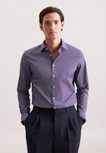 Regular Business shirt Print in Lila |  Seidensticker Onlineshop