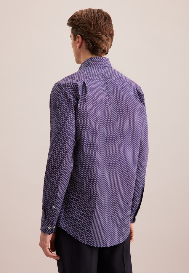 Regular Business shirt Print in Lila |  Seidensticker Onlineshop