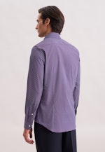 Regular Business Hemd Druck in Lila |  Seidensticker Onlineshop