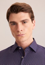 Regular Business shirt Print in Lila |  Seidensticker Onlineshop
