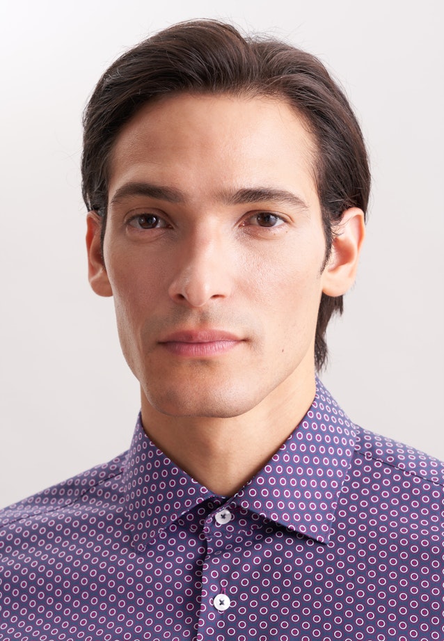 Regular Chemise d'affaires Imprimé in Lilas |  Seidensticker Onlineshop