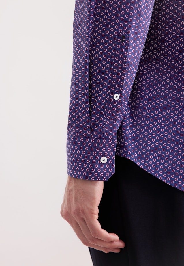 Regular Business shirt Print in Lila |  Seidensticker Onlineshop