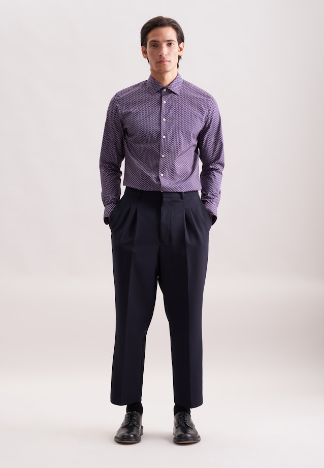 Regular Chemise d'affaires Imprimé in Lilas |  Seidensticker Onlineshop