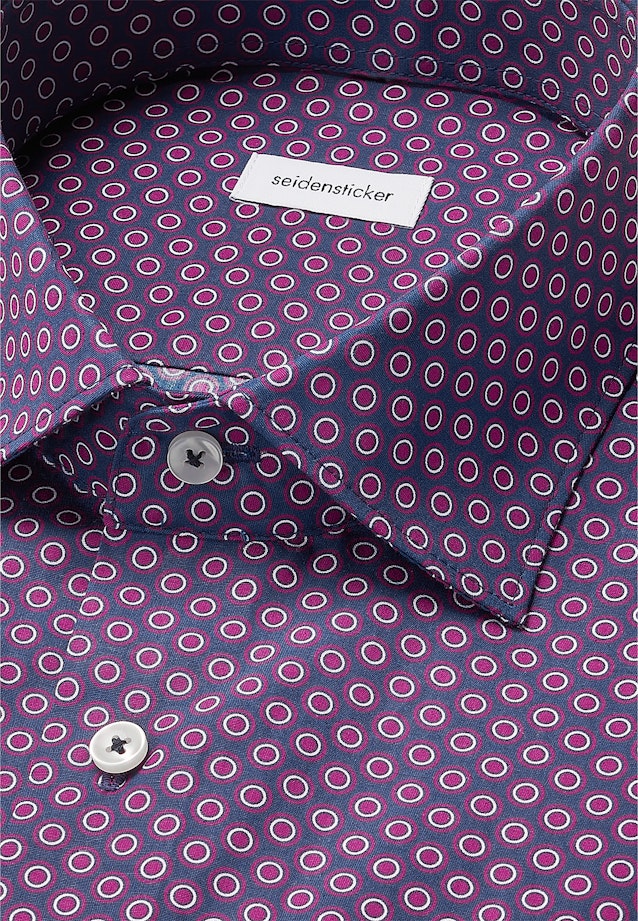 Regular Business shirt Print in Lila |  Seidensticker Onlineshop