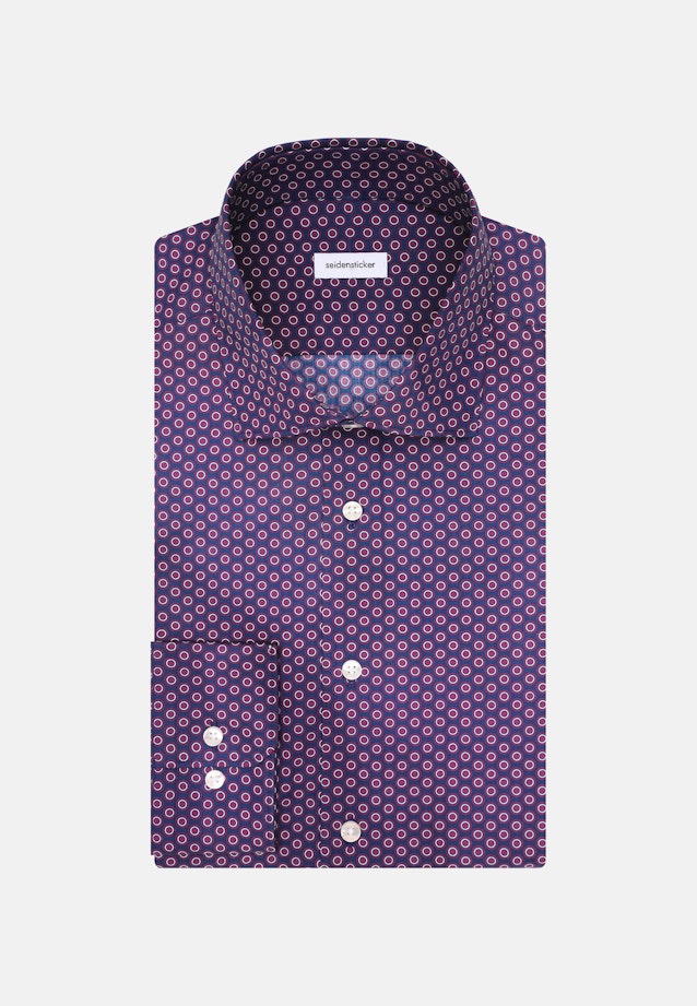 Regular Business shirt Print in Lila |  Seidensticker Onlineshop