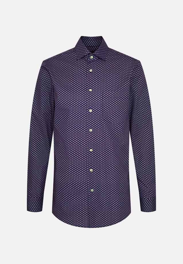 Regular Business shirt Print in Lila |  Seidensticker Onlineshop