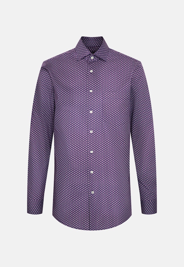 Regular Business shirt Print in Lila |  Seidensticker Onlineshop