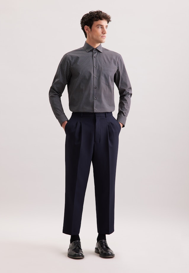 Regular Business Hemd Druck in Braun |  Seidensticker Onlineshop