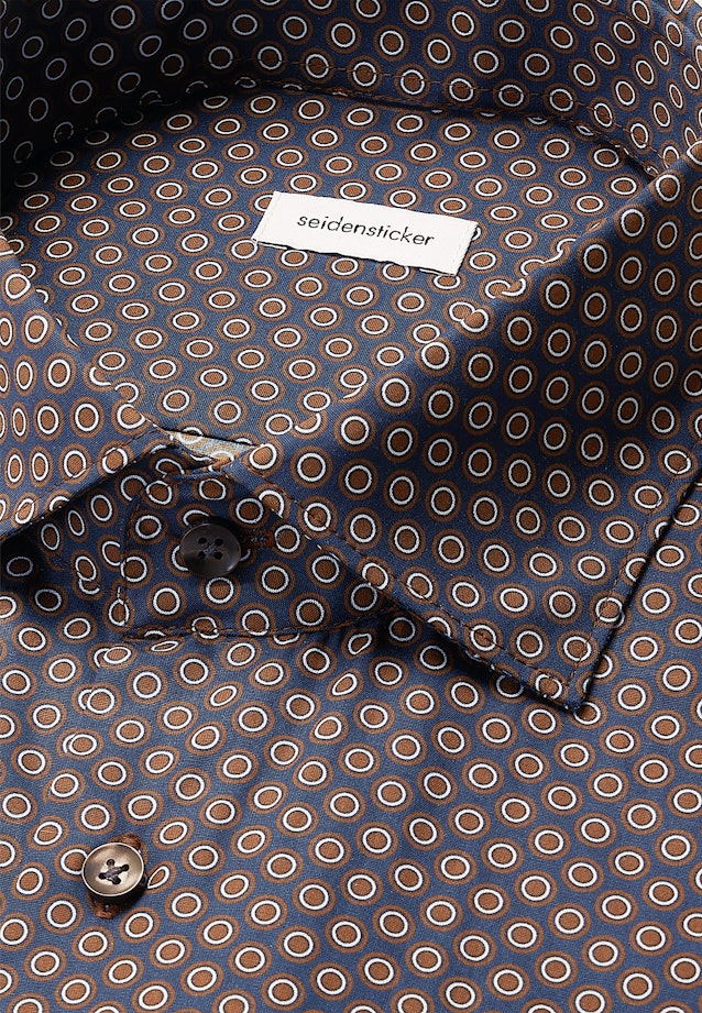 Regular Business Hemd Druck in Braun |  Seidensticker Onlineshop