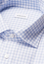 Regular Flanellhemd Karo in Mittelblau |  Seidensticker Onlineshop