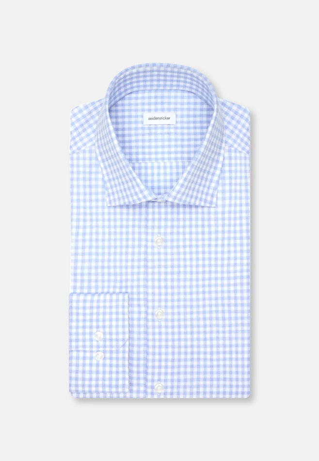 Regular Flannel shirt Check in Mittelblau | Seidensticker online shop