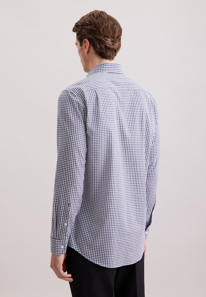 Regular Flanellhemd Karo in Dunkelblau | Seidensticker Onlineshop