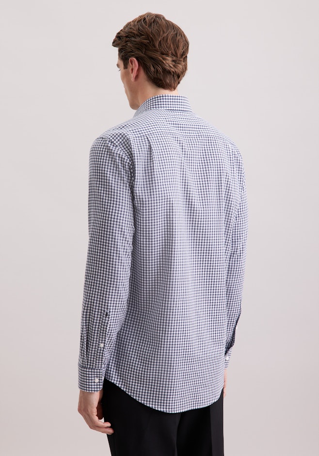 Regular Flanellhemd Karo in Dunkelblau | Seidensticker Onlineshop