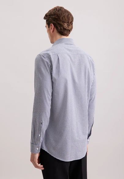 Regular Flannel shirt Check in Dunkelblau |  Seidensticker Onlineshop